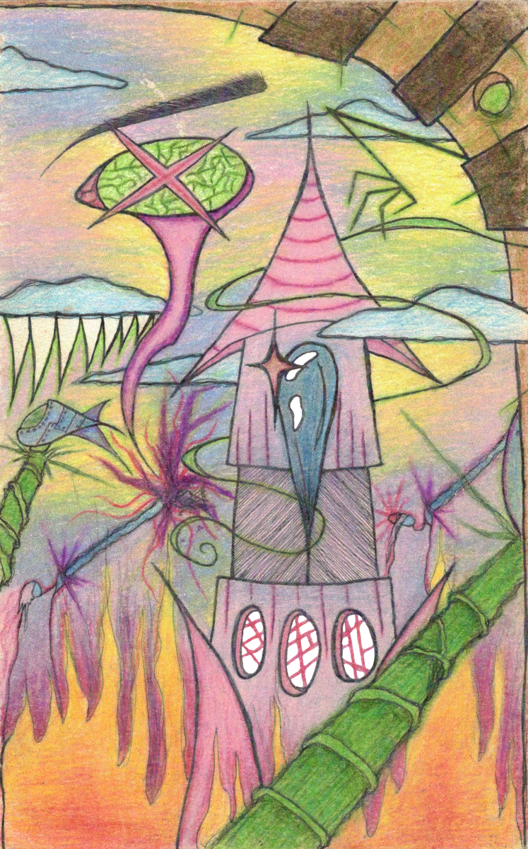 Dystopian Future. Colored Pencil.